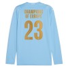 Maglia da Calcio a Maniche Lunghe Manchester City Champions of Europe Casa 2023-24 per Uomo